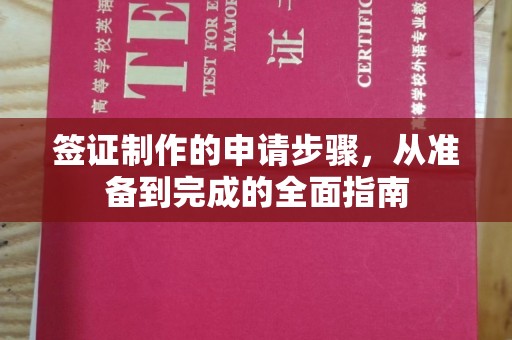 安平签证制作的申请步骤，从准备到完成的全面指南